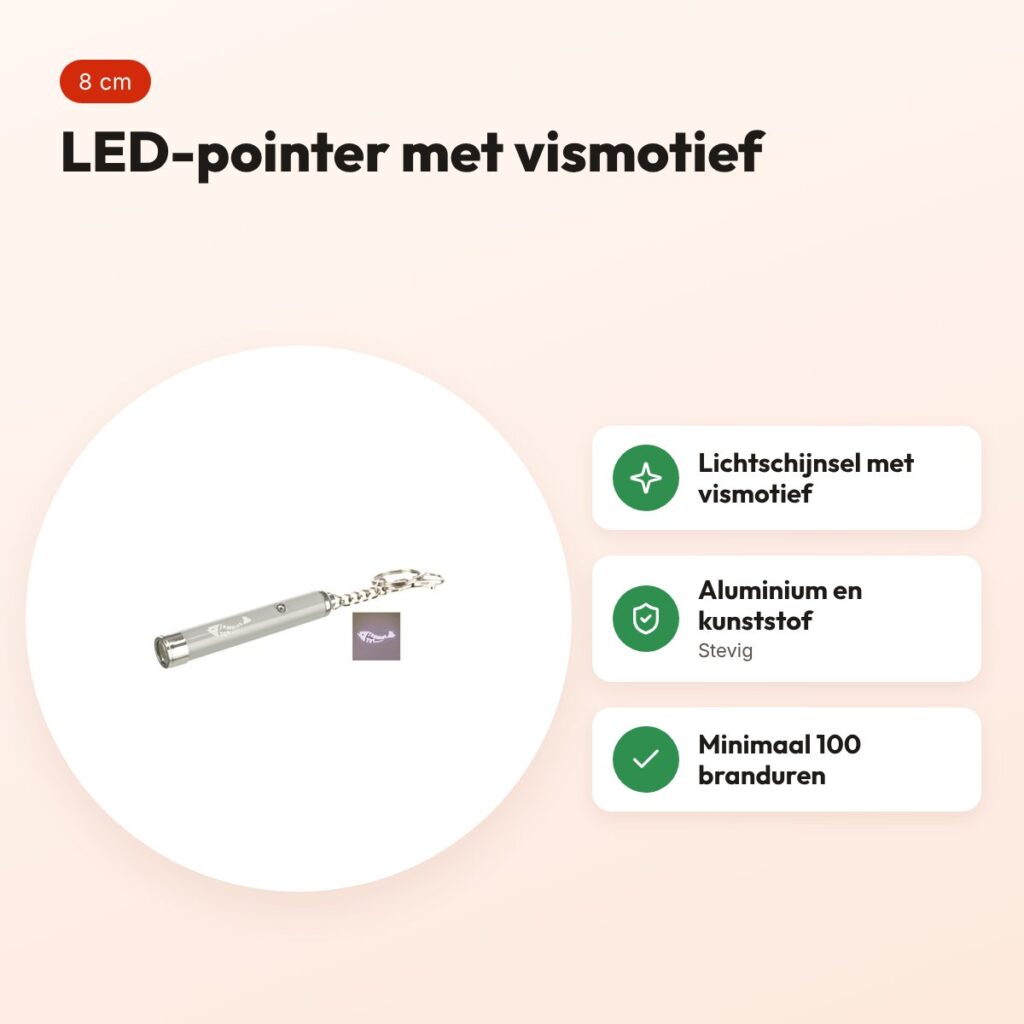 Trixie LED-pointer Catch the Light 8 cm – laserspeelgoed met vismotief – voordelen