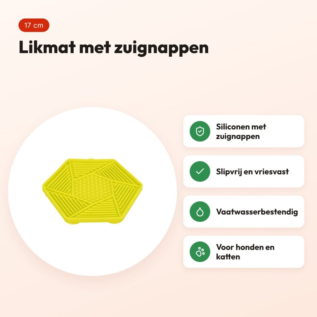 Trixie Lick'n'snack mat met zuignappen siliconen groen 17 cm – voordelen