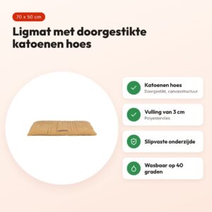 Trixie ligmat Marley oker 70 x 50 cm – katoen, slipvast – voordelen