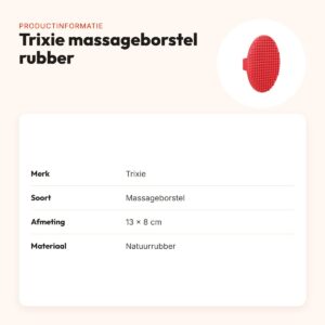 Trixie massageborstel rubber 13 x 8 cm – ook voor gevoelige honden – productinformatie