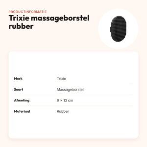 Trixie massageborstel rubber 9 x 13 cm – productinformatie