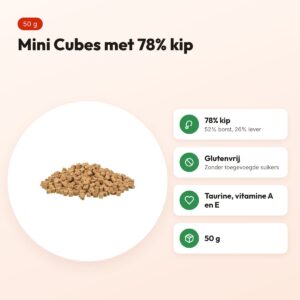 Trixie Mini Cubes kippenborst en kippenlever 50 g – kattensnack – voordelen