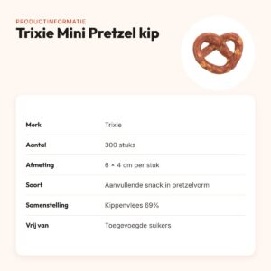 Trixie Mini Pretzel met kip 6 x 4 cm – hondensnack, 300 stuks – productinformatie
