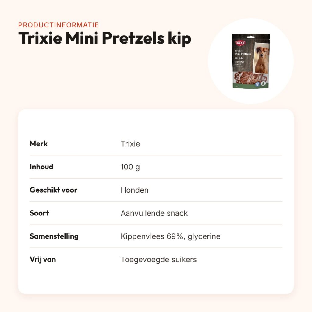 Trixie Mini Pretzels met kip 100 g – hondensnack – productinformatie