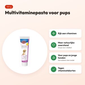 Trixie multivitamine pasta Puppy 100 g – voor pups en jonge honden – voordelen