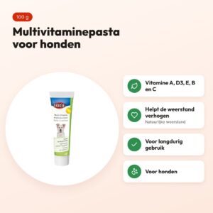 Trixie multivitaminepasta hond 100 g – vitamine A, D3, E, B en C – voordelen