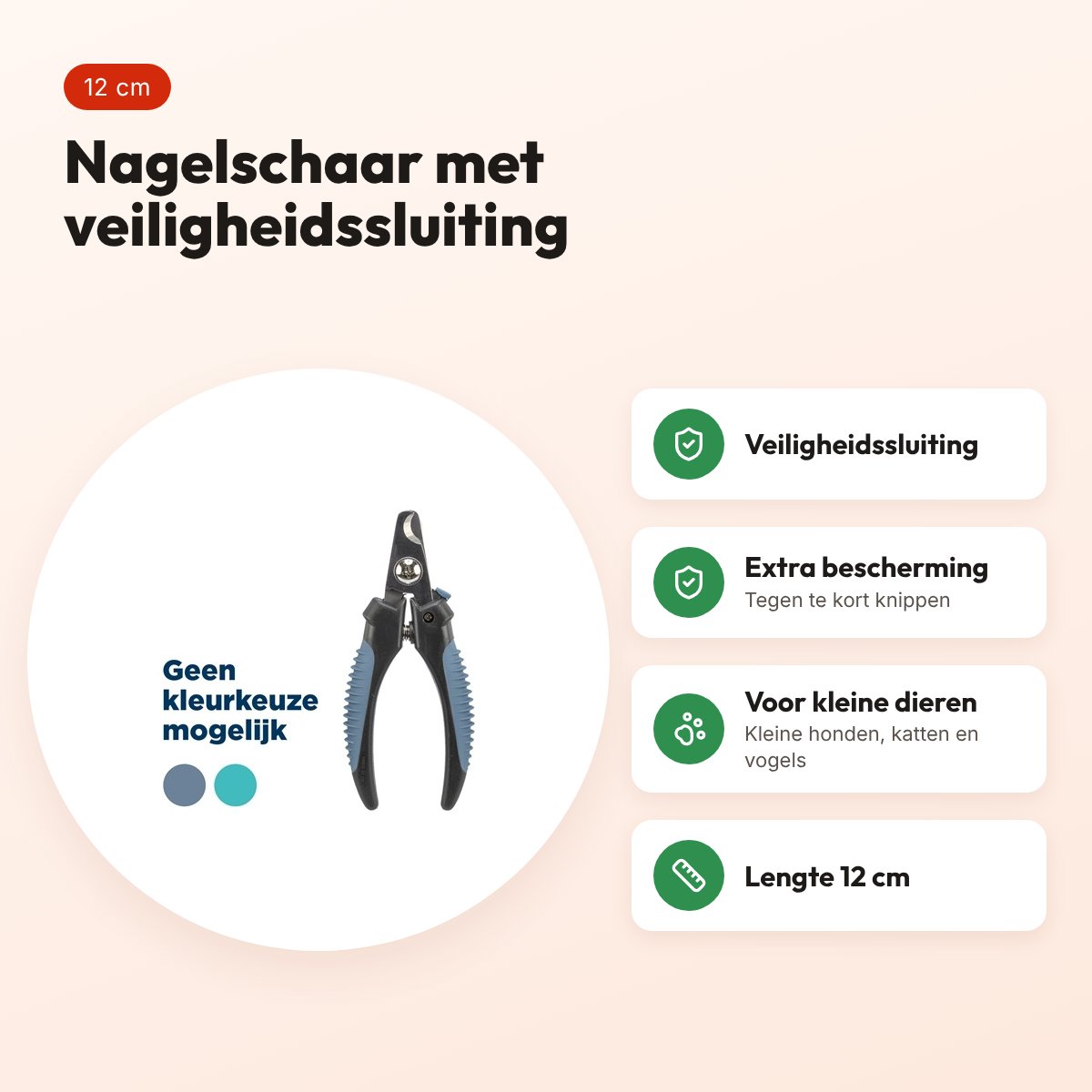 Trixie nagelschaar 12 cm – voor kleine honden, katten en vogels – voordelen