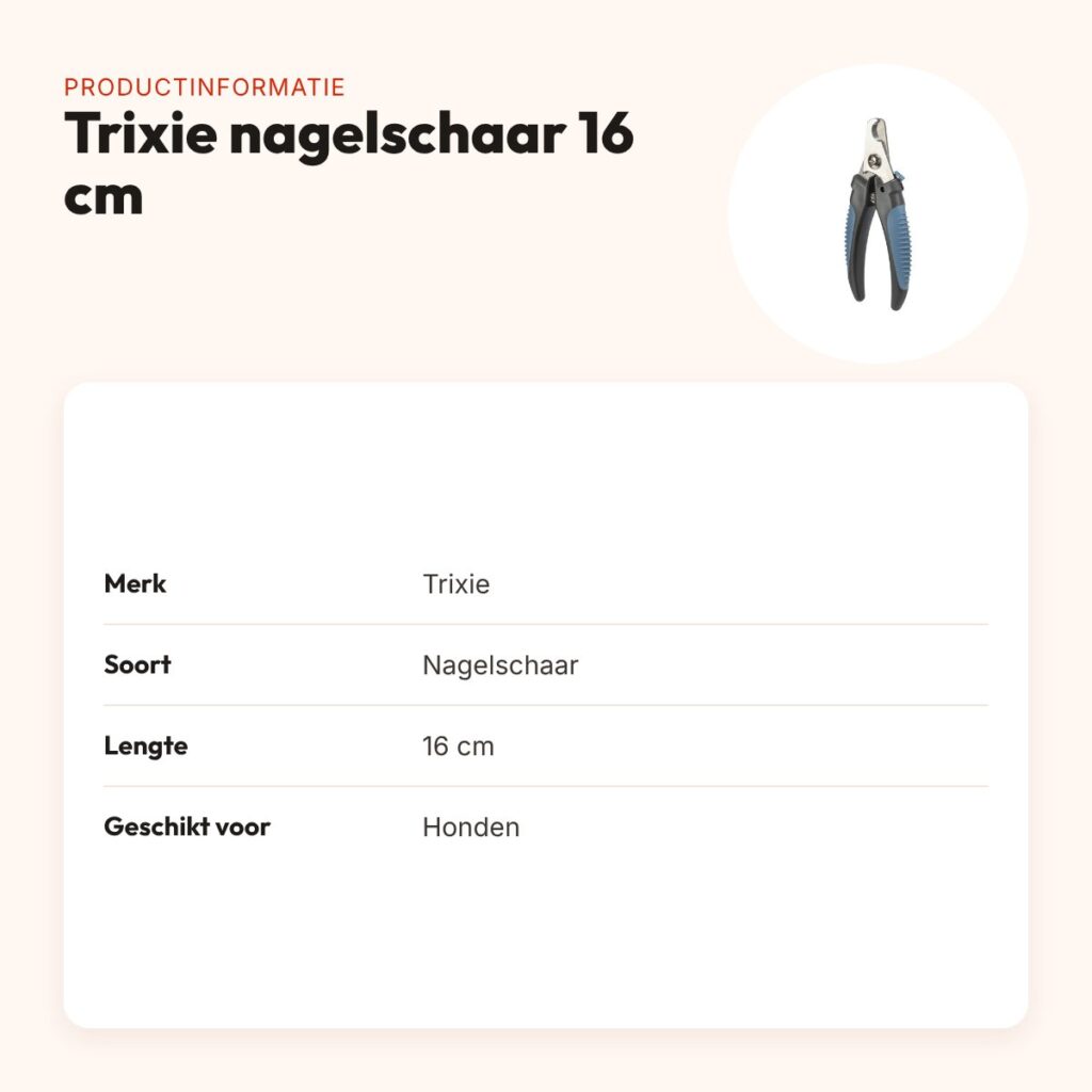 Trixie nagelschaar 16 cm – veiligheidssluiting, voor honden – productinformatie