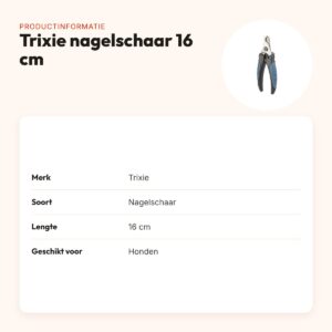 Trixie nagelschaar 16 cm – veiligheidssluiting, voor honden – productinformatie