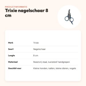 Trixie nagelschaar 8 cm – rubberen handgrepen, voor kleine dieren – productinformatie