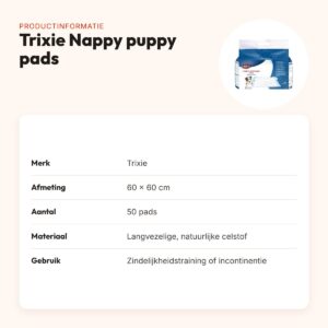 Trixie Nappy puppy pads 60 x 60 cm – 50 stuks, zindelijkheidstraining – productinformatie