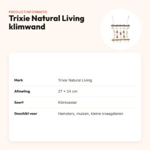 Trixie Natural Living klimwand 27 x 24 cm – voor kleine knaagdieren – productinformatie