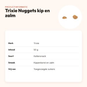 Trixie Nuggets kattensnack kippenborst en zalm 50 g – productinformatie