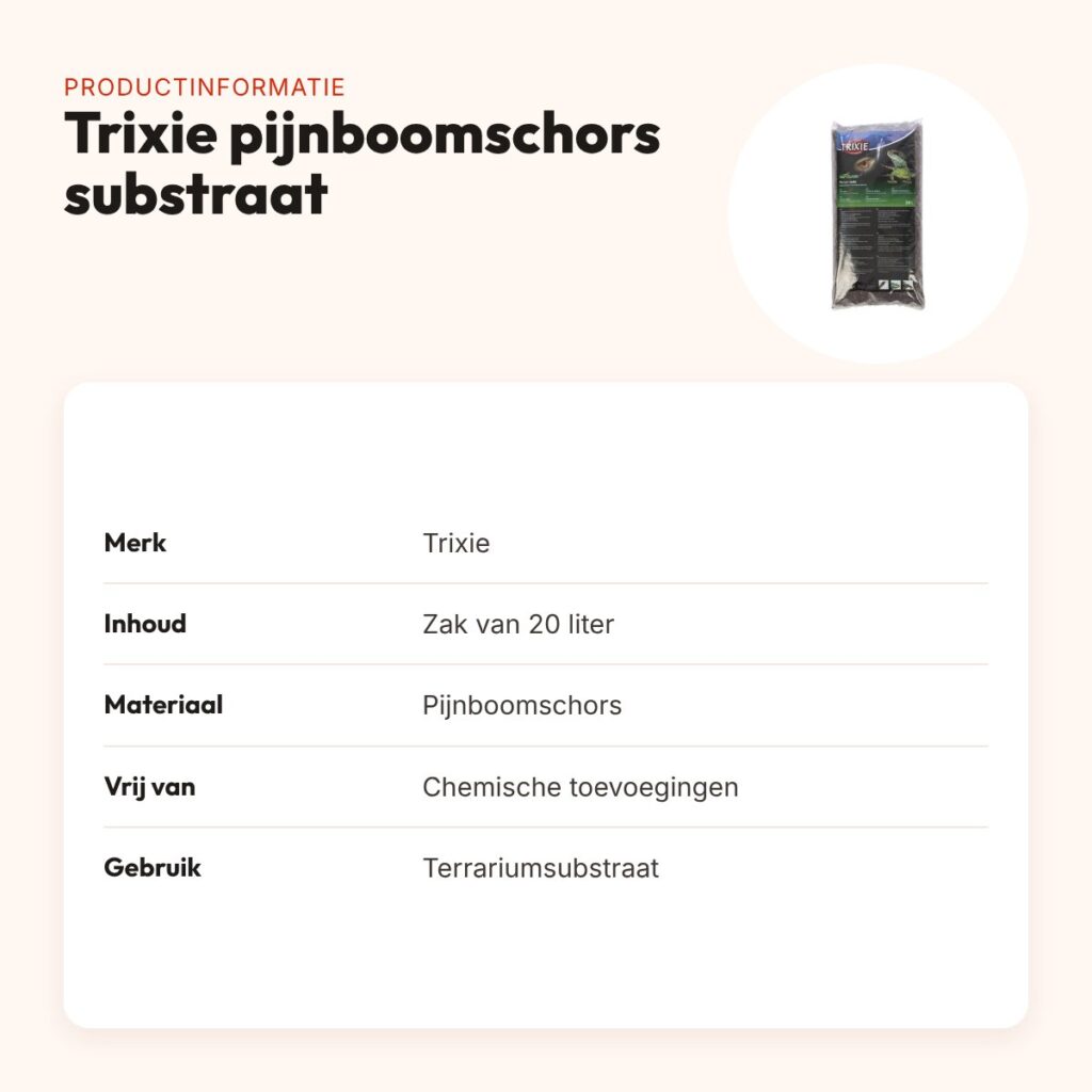 Trixie pijnboomschors terrariumsubstraat 20 liter – natuurlijk – productinformatie