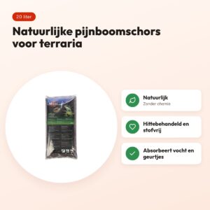 Trixie pijnboomschors terrariumsubstraat 20 liter – natuurlijk – voordelen