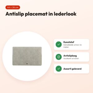 Trixie placemat lederlook assorti 44 x 28 cm – antislip – voordelen