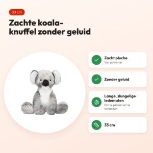 Trixie pluche koala 33 cm – hondenknuffel zonder geluid – voordelen
