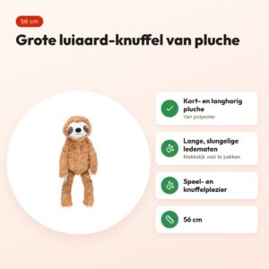 Trixie pluche luiaard 56 cm – zachte hondenknuffel – voordelen