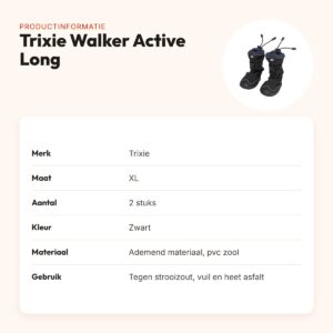 Trixie pootbescherming Walker Active Long zwart XL – 2 stuks – productinformatie