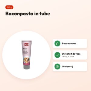 Trixie Premio baconpasta 110 g – glutenvrije beloning in tube – voordelen