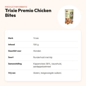Trixie Premio Chicken Bites 100 g – runderhuid met kip – productinformatie