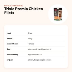 Trixie Premio Chicken Filets 100 g – vleessnack van kippenborst – productinformatie
