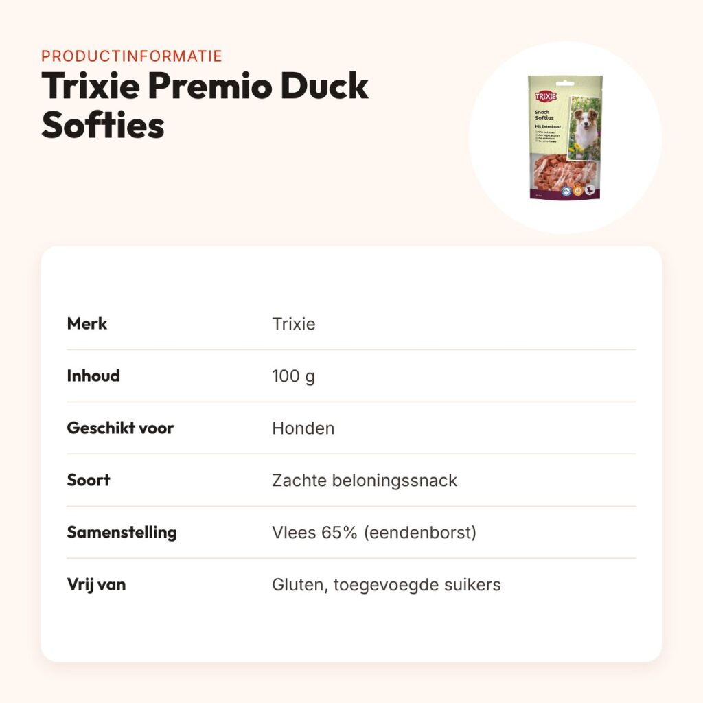 Trixie Premio Duck Softies 100 g – zachte snack met eend – productinformatie