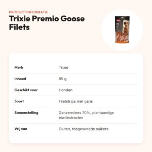 Trixie Premio Goose Filets 65 g – ganzenfilet, 70% vlees – productinformatie