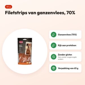 Trixie Premio Goose Filets 65 g – ganzenfilet, 70% vlees – voordelen
