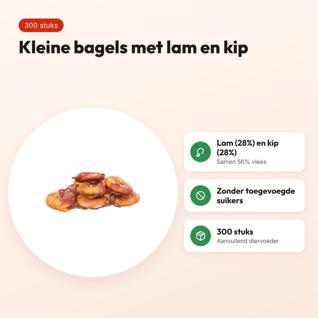 Trixie Premio Lamb Chicken Bagels 17 g – lam en kip, 300 stuks – voordelen