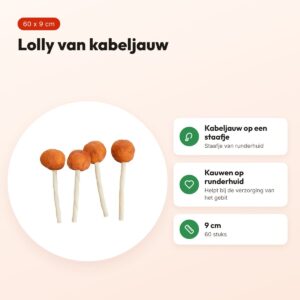 Trixie Premio Lolly kabeljauw 9 cm – hondensnack, 60 stuks – voordelen
