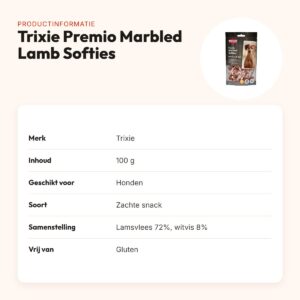 Trixie Premio Marbled Lamb Softies 100 g – glutenvrij, lam en vis – productinformatie