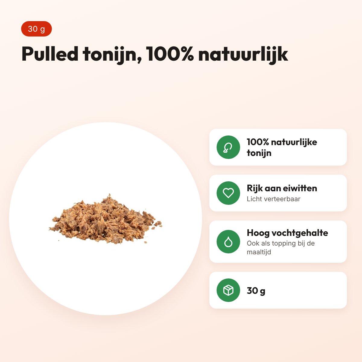 Trixie Premio Pulled tonijn kattensnack 30 g – voordelen