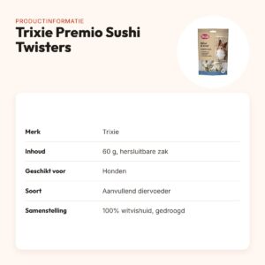 Trixie Premio Sushi Twisters 60 g – 100% witvis – productinformatie