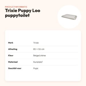 Trixie Puppy Loo puppytoilet beige/crème 65 x 55 cm – anti-slip – productinformatie