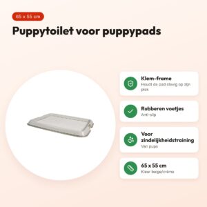 Trixie Puppy Loo puppytoilet beige/crème 65 x 55 cm – anti-slip – voordelen