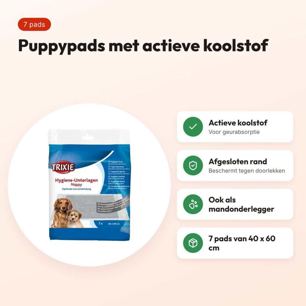 Trixie puppypads met koolstof 40 x 60 cm – 7 stuks – voordelen
