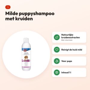 Trixie puppyshampoo 1 l – mild, met kruidenextracten en vitaminen – voordelen