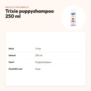 Trixie puppyshampoo 250 ml – mild voor jonge honden – productinformatie