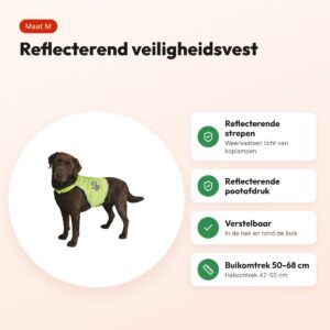 Trixie reflecterend veiligheidsvest hond M (medium) – buikomtrek 50-68 cm – voordelen