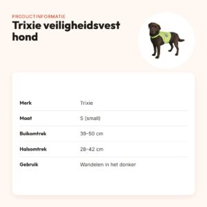 Trixie reflecterend veiligheidsvest hond S (small) – buikomtrek 39-50 cm – productinformatie