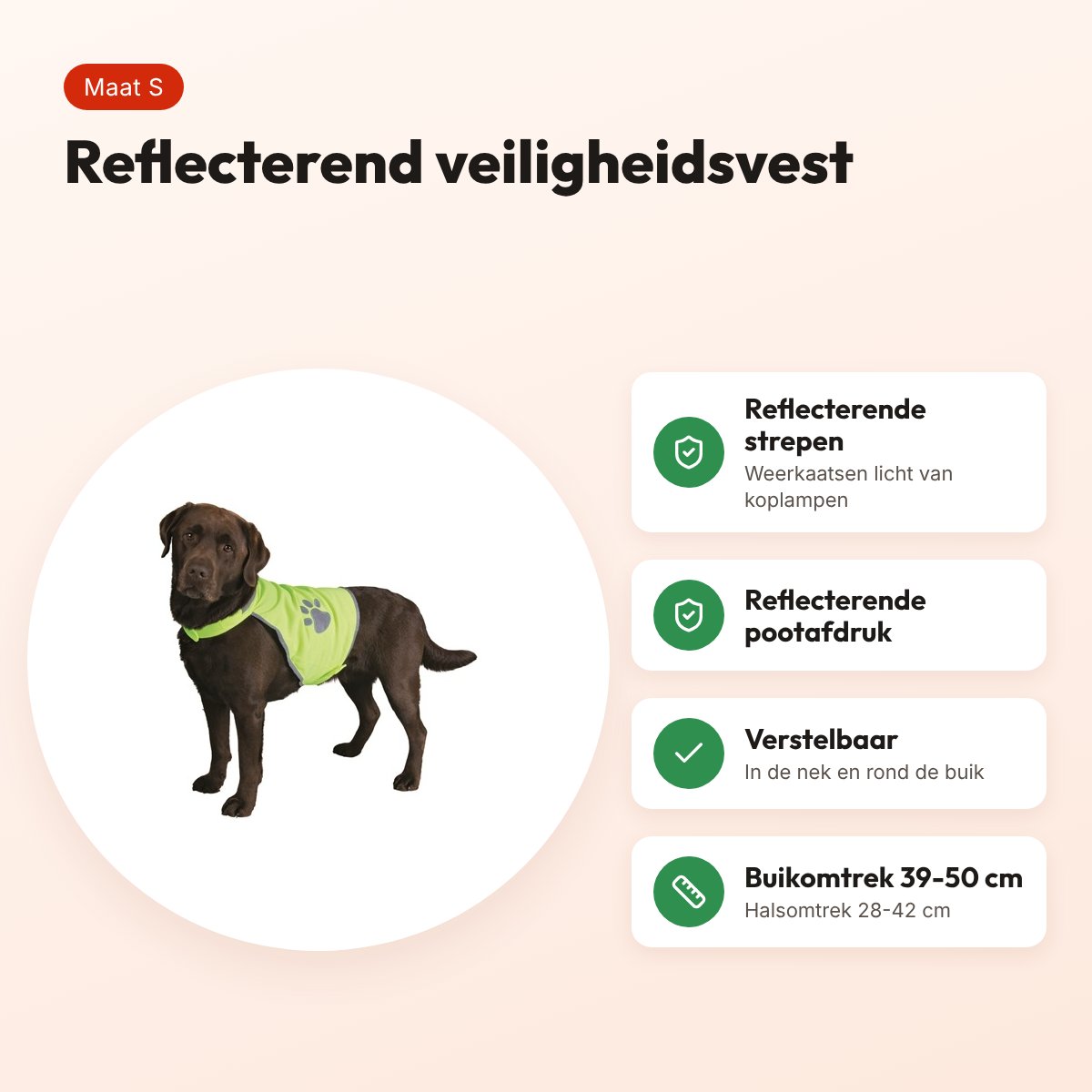 Trixie reflecterend veiligheidsvest hond S (small) – buikomtrek 39-50 cm – voordelen