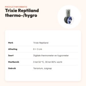 Trixie Reptiland digitale thermometer en hygrometer 6 x 3 cm – zuignap – productinformatie