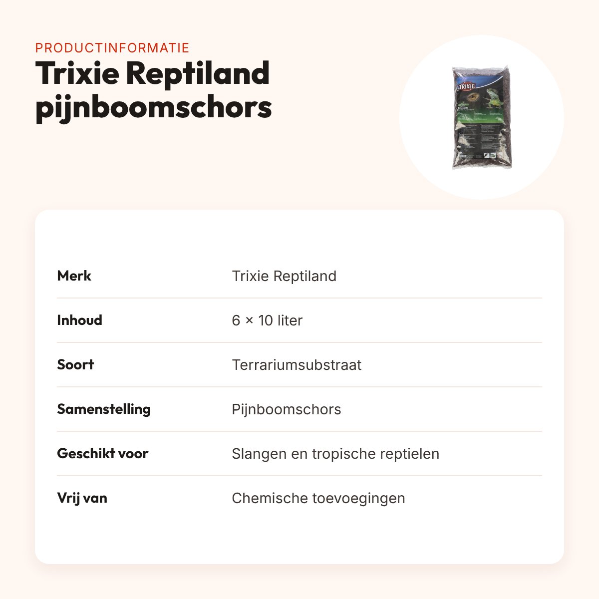 Trixie Reptiland pijnboomschors terrariumsubstraat 10 liter, 6 stuks – productinformatie