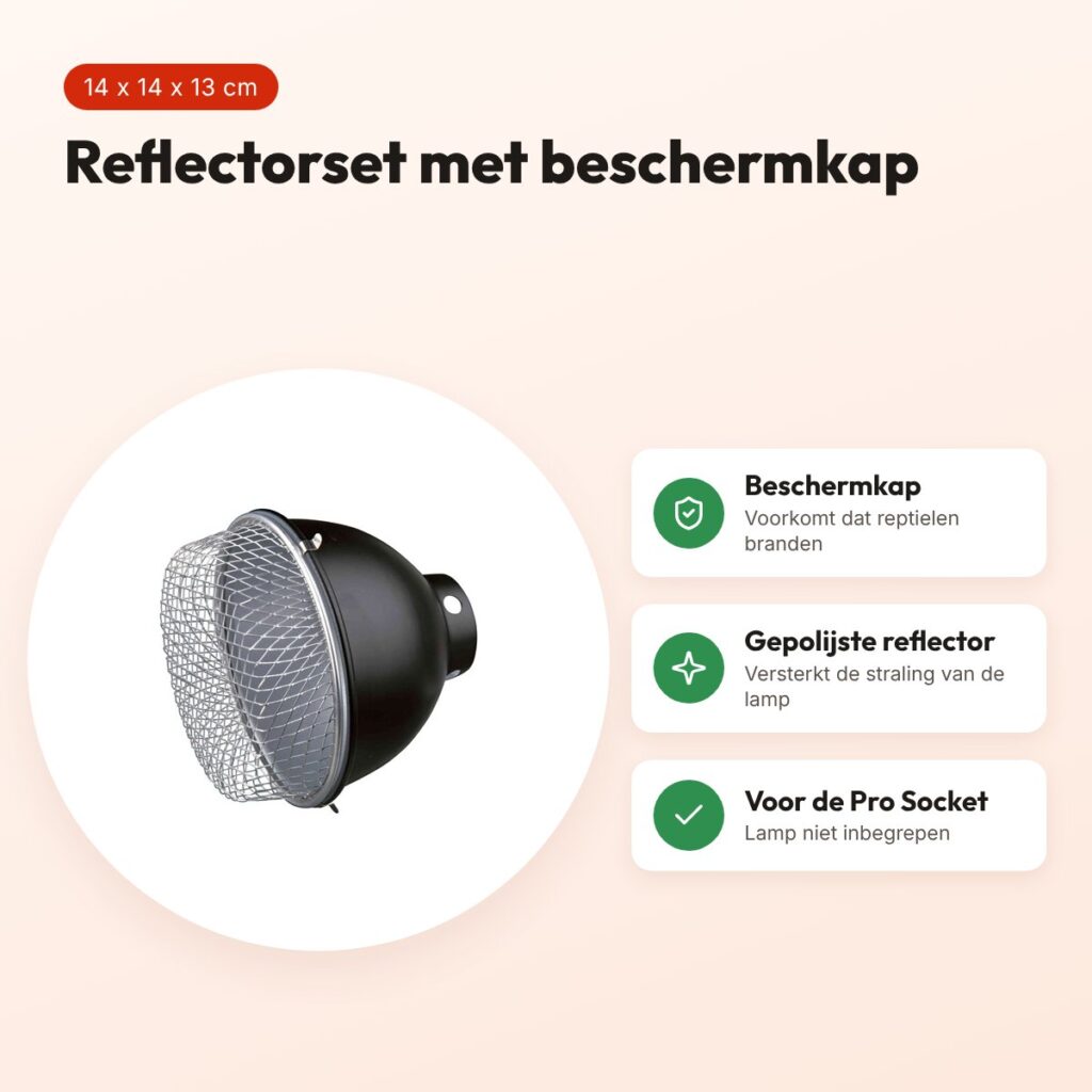 Trixie Reptiland reflectorset voor Pro Socket 14 x 14 x 13 cm – voordelen
