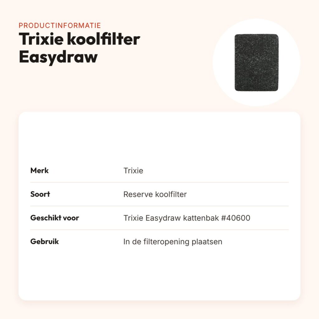 Trixie reserve koolfilter voor kattenbak Easydraw #40600 – productinformatie