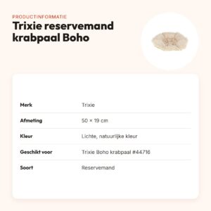 Trixie reservemand voor krabpaal Boho #44716 50 x 19 cm – productinformatie