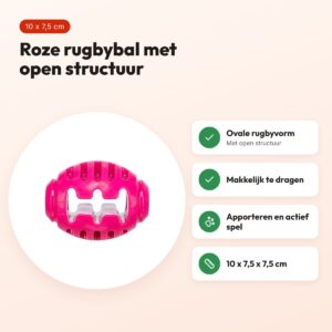 Trixie rugbybal Soft & Strong TPR roze 10 x 7,5 x 7,5 cm – hondenspeeltje – voordelen