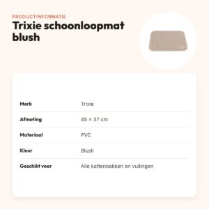 Trixie schoonloopmat voor kattenbak PVC blush 45 x 37 cm – productinformatie