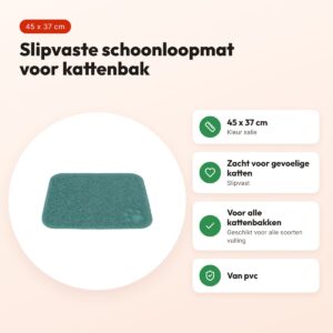 Trixie schoonloopmat voor kattenbak PVC salie 45 x 37 cm – voordelen